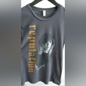 Taylor Swift Reputation Tour Grey Graphic Tee Bella Canvas Small S Rep Era